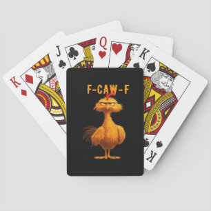 Jeu De Cartes Corbeau gothique humour drôle F-Caw-F