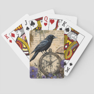 Jeu De Cartes Corbeau gothique vintage