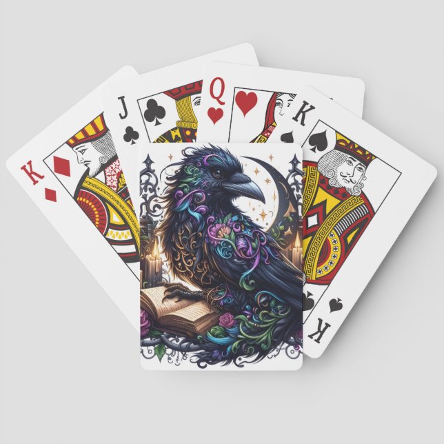 Jeu De Cartes Corbeau Magique Bibliophile  (dos)