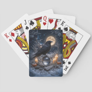 Jeu De Cartes Corbeau Mystique Magique Sorcière Neige