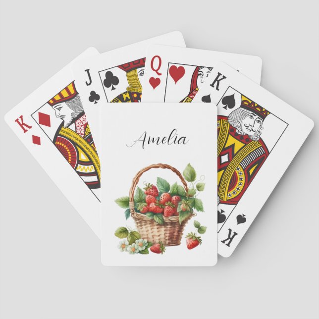 Jeu De Cartes Corbeille pleine de fraises (dos)