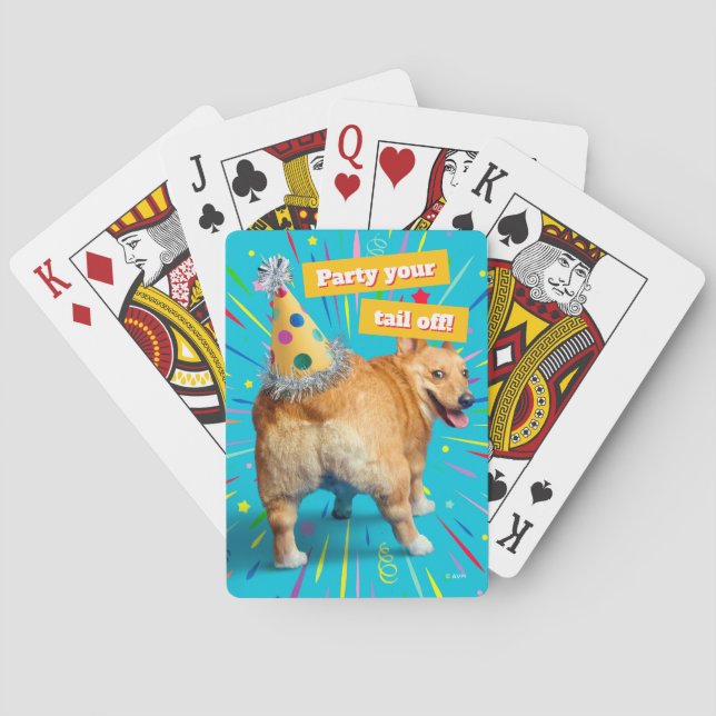 Jeu De Cartes Corgi Butt Birthday Hat (dos)