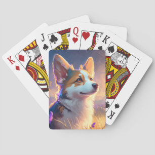 Jeu De Cartes Corgi Chien Animal Portrait Peinture Animal Caract