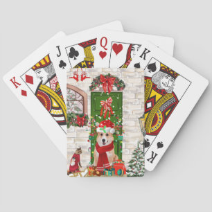 Jeu De Cartes corgi Chien Noël