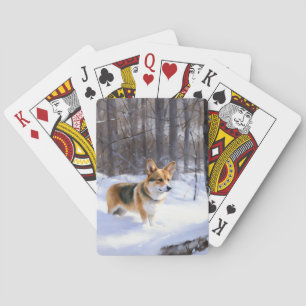 Jeu De Cartes Corgi Noël sous la neige