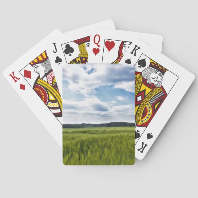 Jeu De Cartes Corneilles vertes et ciels bleus (dos)