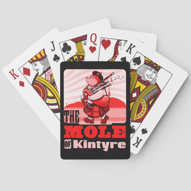 Jeu De Cartes Cornemuse écossaise jouant la taupe de la bande de (dos)