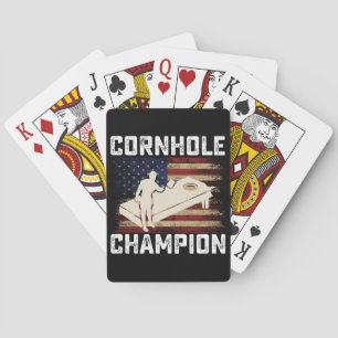 Jeu De Cartes Cornhole Champion américain Drapeau USA 4 juillet