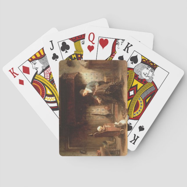 Jeu De Cartes Correction des filets (huile sur panneau) (dos)