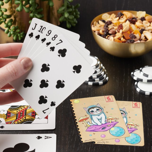 Jeu De Cartes Cosmic Cat Dreams Poker Deck (In Situ)