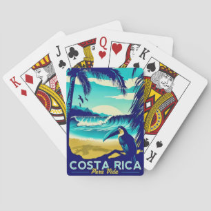 Jeu De Cartes Costa Rica Vintage voyage Jouer des cartes