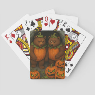 Jeu De Cartes Costumes de couple d'ours jouant aux cartes