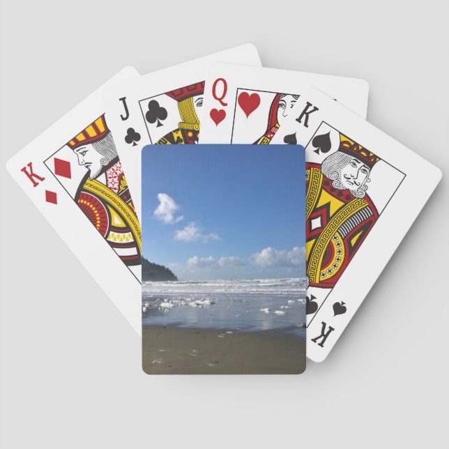 Jeu De Cartes Côte balnéaire en hiver, Côte de l'Oregon (dos)