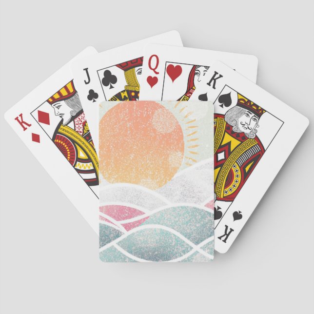 Jeu De Cartes Côté/Plage/ensoleillé (dos)