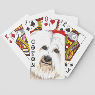 Jeu De Cartes Coton de Tulear Color Block Jouer des cartes