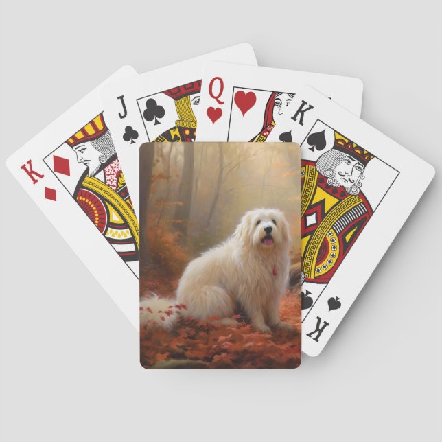 Jeu De Cartes Coton De Tulear en automne Leaves automne Inspire (dos)