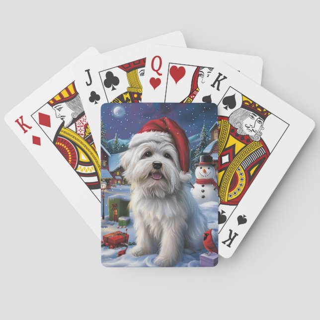 Jeu De Cartes Coton De Tulear Winter Wonderland Christmas Joy (dos)