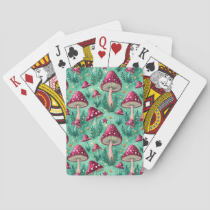 Jeu De Cartes Cottagecore Turquoise Enchanted Forest Champignons