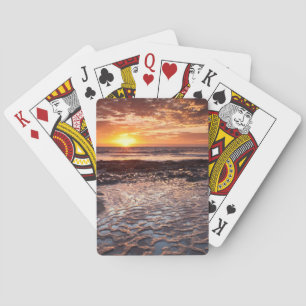 Jeu De Cartes Coucher de soleil à la plage, Californie