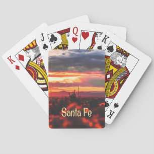Jeu De Cartes Coucher de soleil à Santa Fe Nouveau-Mexique