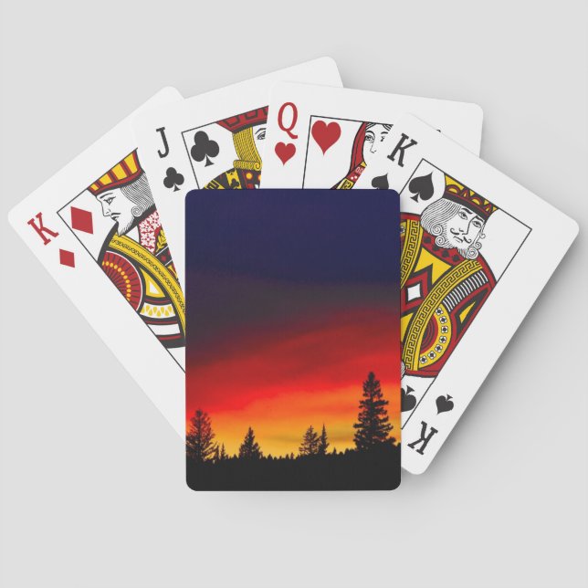 Jeu De Cartes Coucher de soleil de Yellowstone (dos)