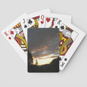 Jeu De Cartes Coucher de soleil nuageux doré...... Lecture de ca