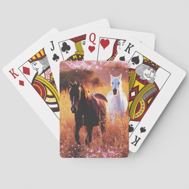 Jeu De Cartes Coucher de soleil rose Pays occidental Galoping Ho (dos)