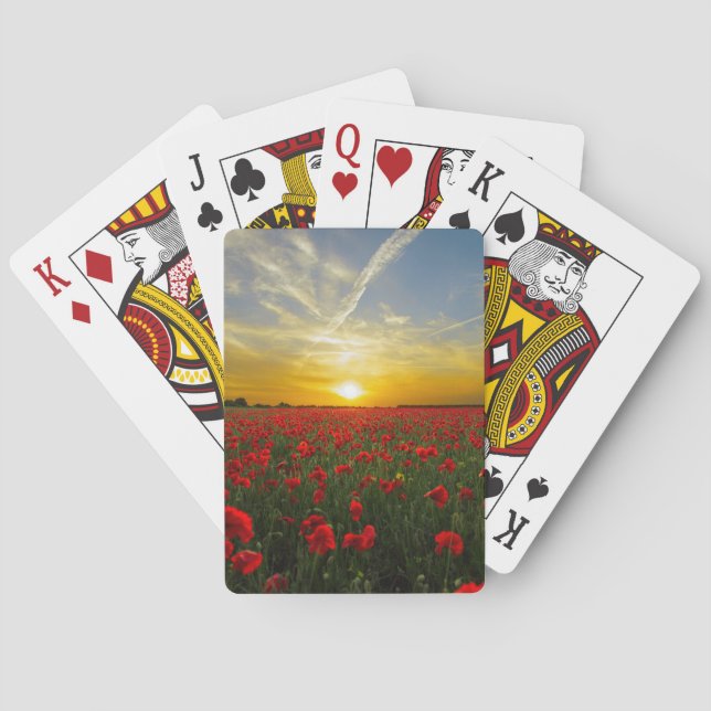 Jeu De Cartes Coucher de soleil rouge (dos)