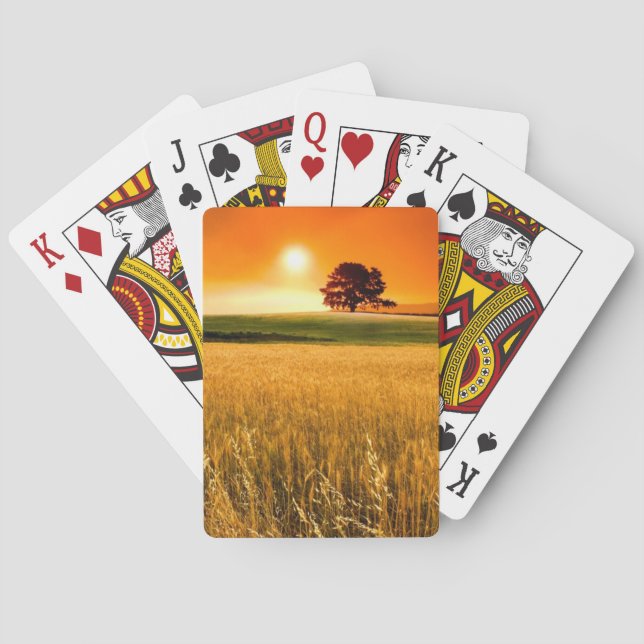 Jeu De Cartes Coucher de soleil rouge sang (dos)