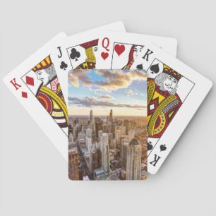 Jeu De Cartes Coucher de soleil sur Chicago