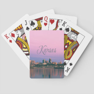 Jeu De Cartes Coucher de soleil sur la ligne d'horizon de Kansas