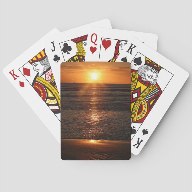 Jeu De Cartes Coucher de soleil sur la mer (dos)