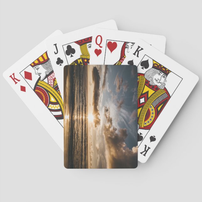 Jeu De Cartes Coucher de soleil sur la mer (dos)
