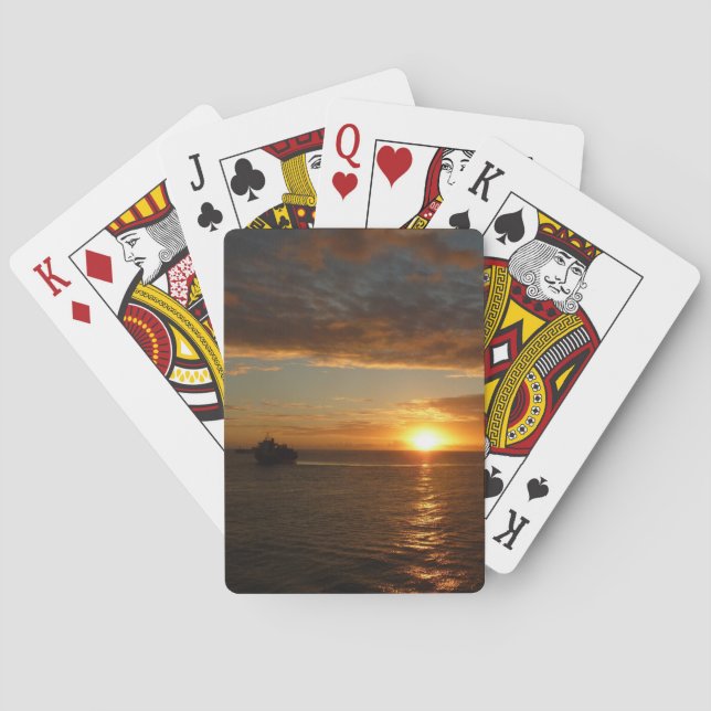 Jeu De Cartes Coucher de soleil sur la mer II (dos)