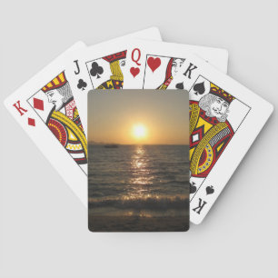 Jeu De Cartes Coucher de soleil sur la plage de Naklua .. Pattay