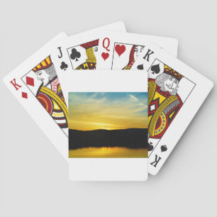 Jeu De Cartes Coucher de soleil sur le lac Mt Yellow