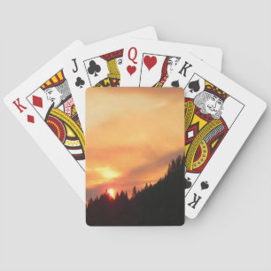 Jeu De Cartes Coucher de soleil sur les montagnes...