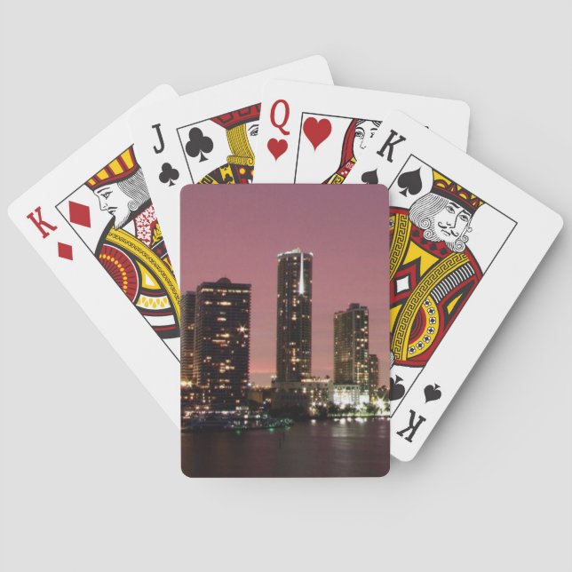 Jeu De Cartes Coucher de soleil sur Miami après une tempête (dos)