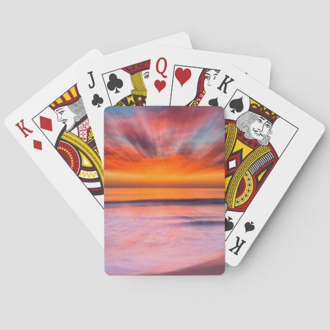 Jeu De Cartes Coucher de soleil Tamarack Beach | Carlsbad, CA (dos)