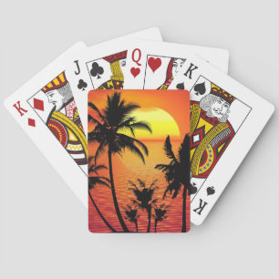 Jeu De Cartes Coucher de soleil tropical