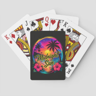 Jeu De Cartes Coucher de soleil tropical sous le soleil de minui