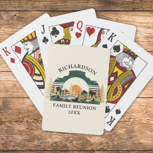 Jeu De Cartes Coucher de soleil vintage Camping d'été Jeux de Ré