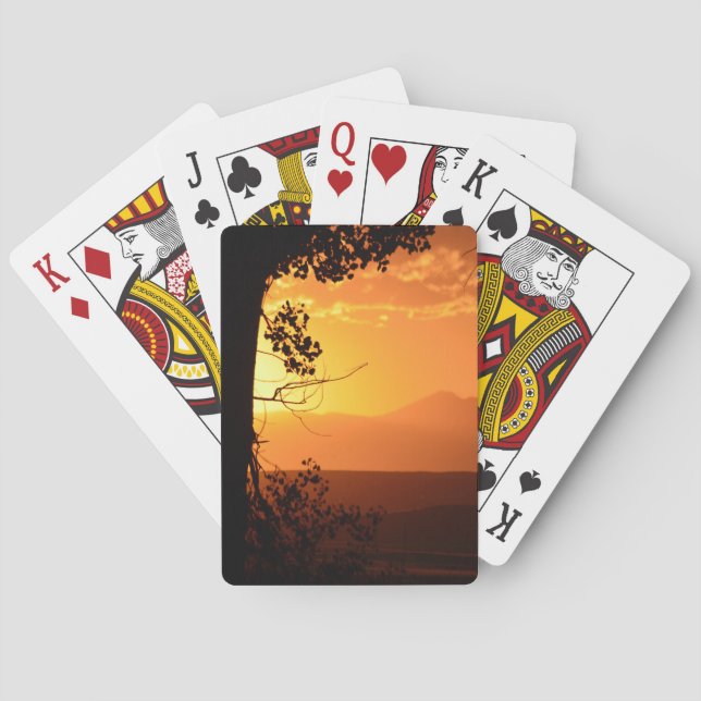Jeu De Cartes Coucher du soleil d'or (dos)