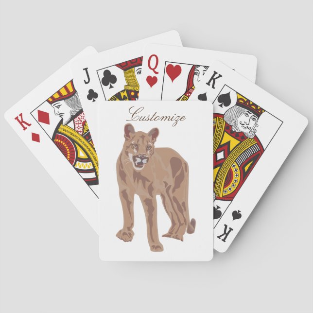 Jeu De Cartes Cougar Puma Mountain Lion Thunder_Cove (dos)