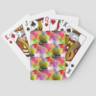 Jeu De Cartes Couleur d'aquarelle rouge, jaune