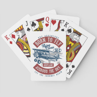 Jeu De Cartes Couleur de l'avion de l'aviation vintage