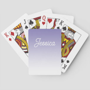 Jeu De Cartes Couleur lilas clair ombrée (modifiable) et votre t