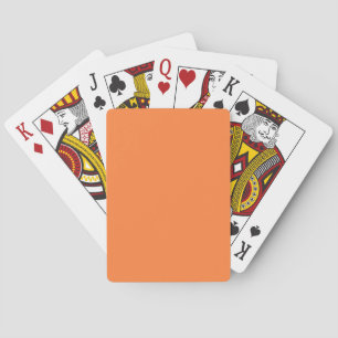Jeu De Cartes Couleur orange de mangue solide Décor prêt à perso