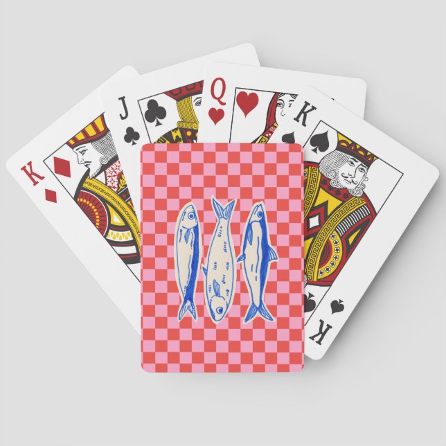 Jeu De Cartes Couleur Saumon Rose Pop (dos)