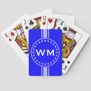 Jeu De Cartes COULEUR SEULEMENT / BANNIÈRE BOUTON blanc + monogr